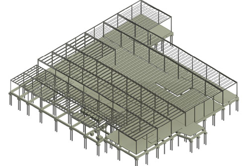 3D rendering of structural framework for Control Center